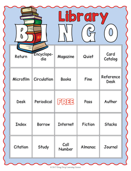 Library Bingo Game Library Themed Activity By Drag Drop 