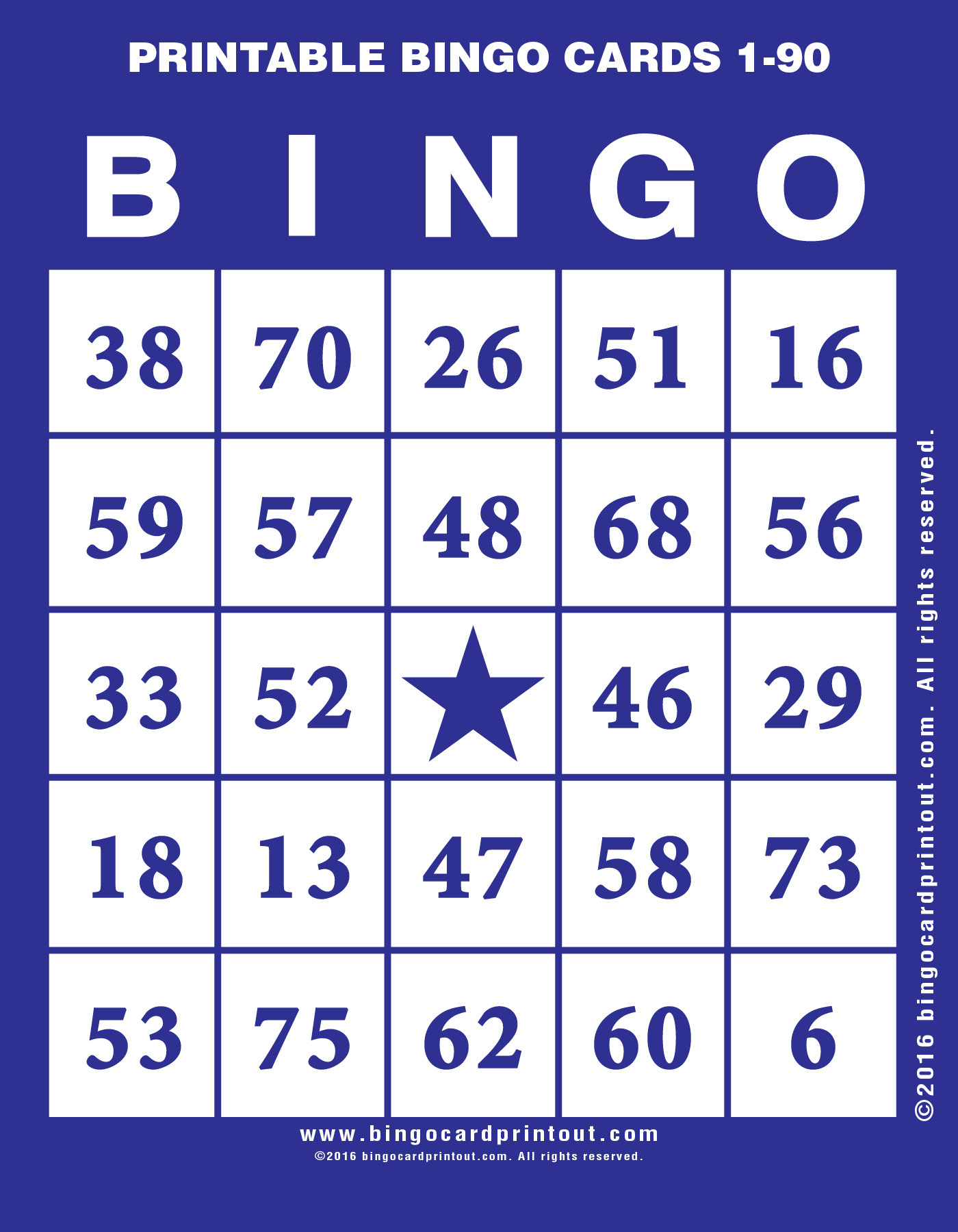 Free Printable Bingo Cards 1 90 Pdf Uk