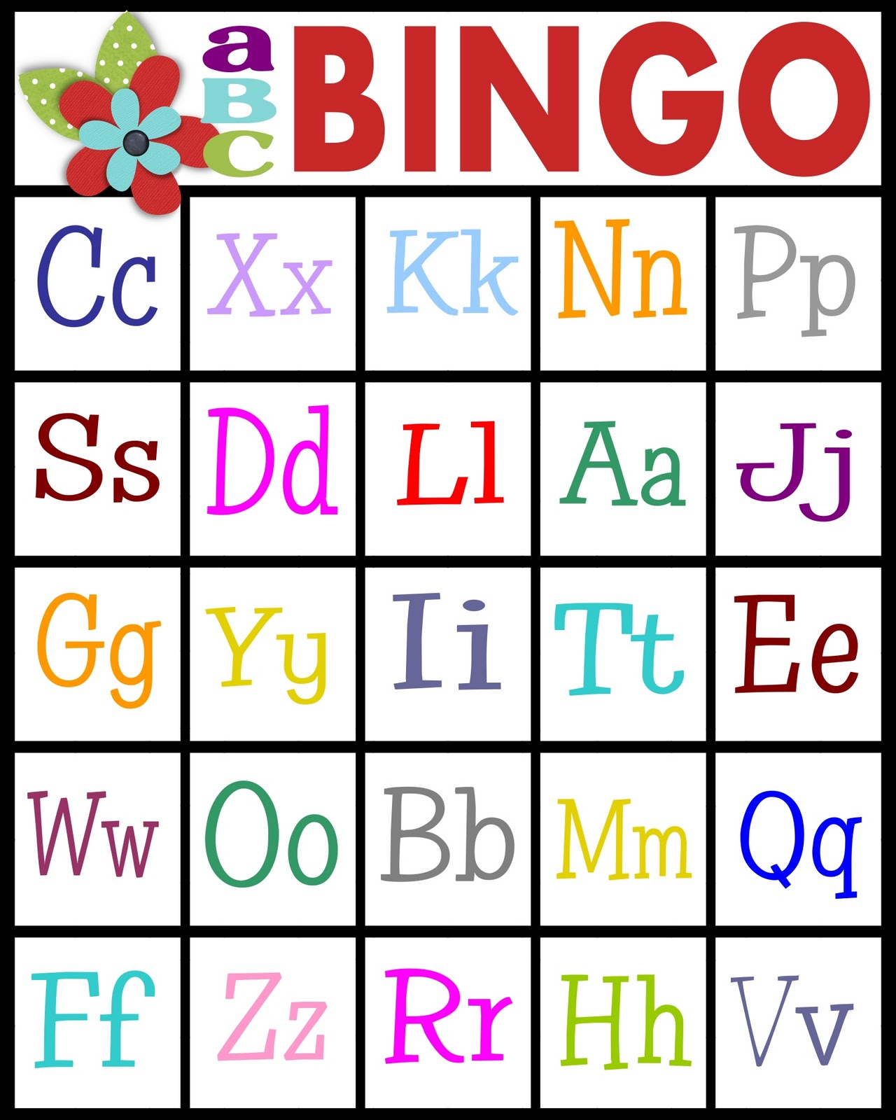 Letter Bingo Printable Printable Bingo Cards