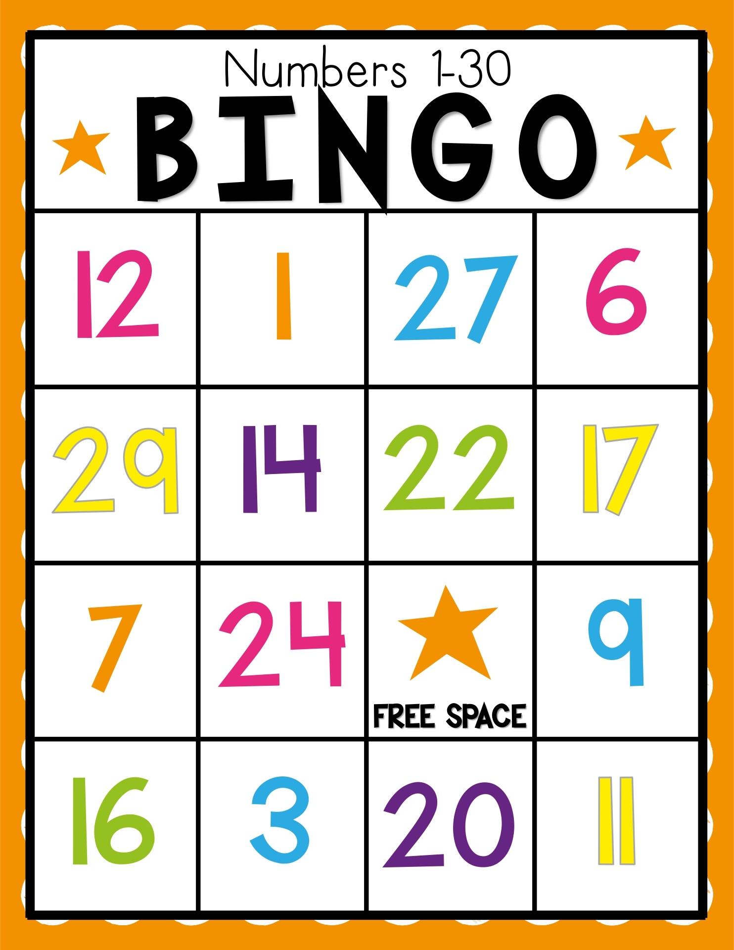 75 number bingo cards