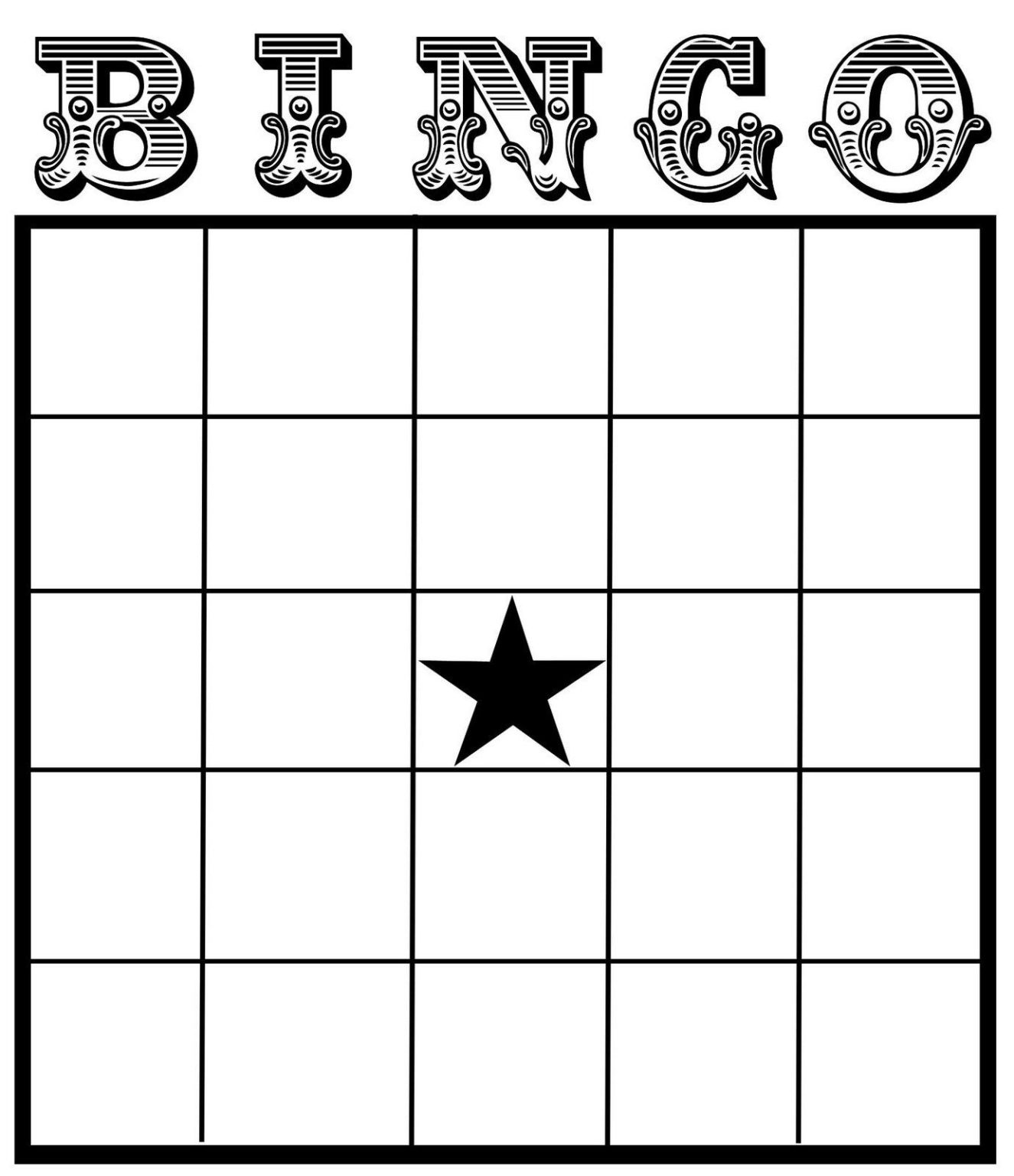 free printable blank bingo sheet
