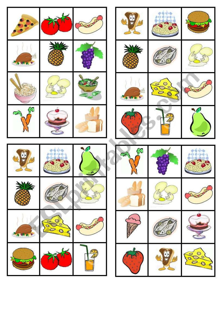 food-bingo-printable