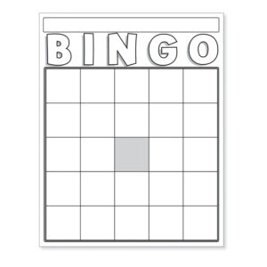 bridal bingo free template blank