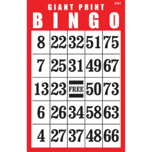Large Print Bingo Cards For Seniors Printable Printable | Printable ...