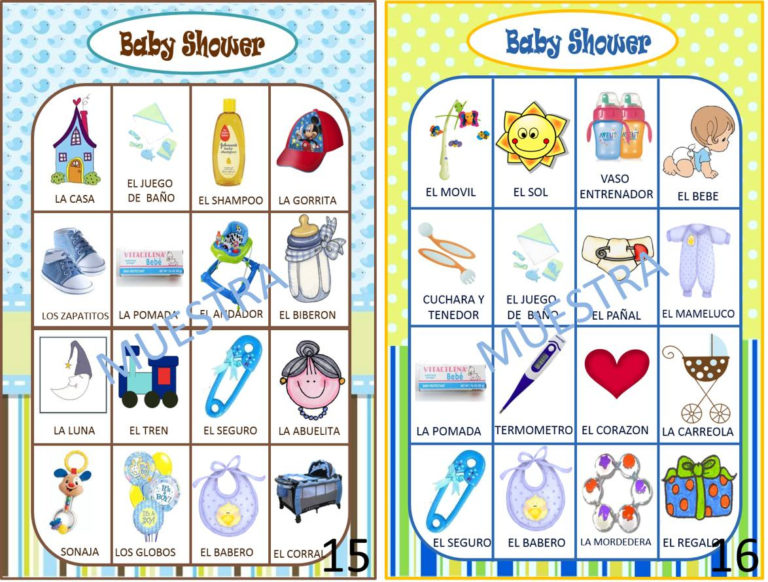 Loteria Baby Shower 80 Cartas Imprimible 120 00 En Printable Bingo Cards