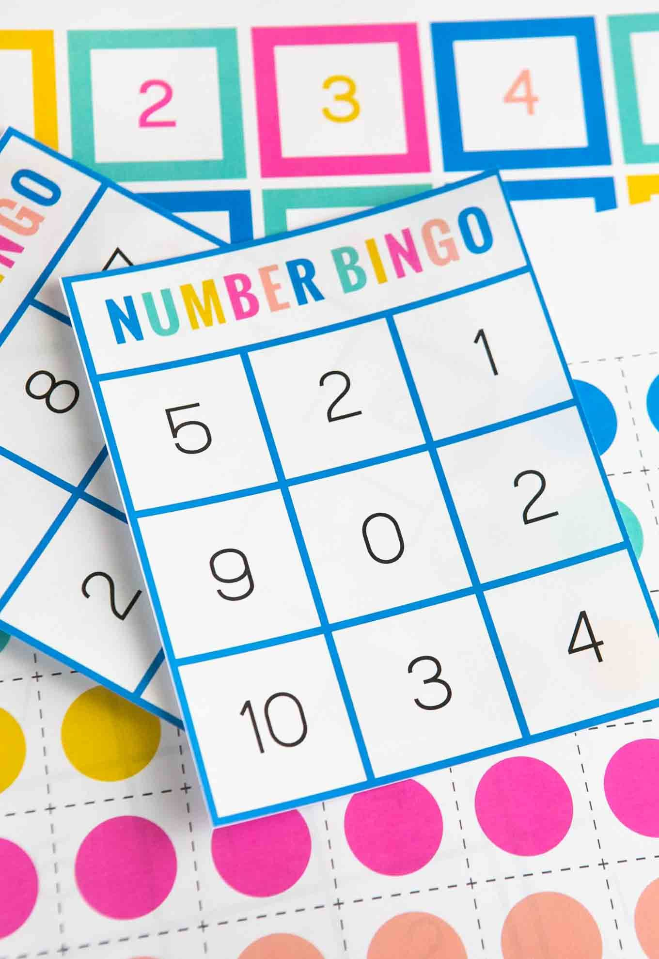 Colorful Number Bingo Card Free Printable Bingo Cards 