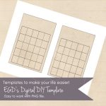 DIY Bingo 4x6 Inch Game Board Blank Printable Templates