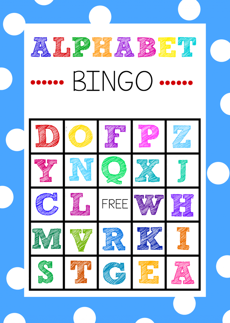 Free Printable Alphabet Bingo Game