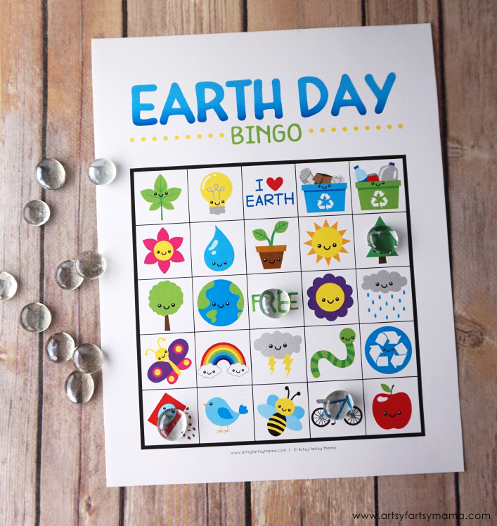 Free Printable Earth Day Bingo Artsy fartsy Mama