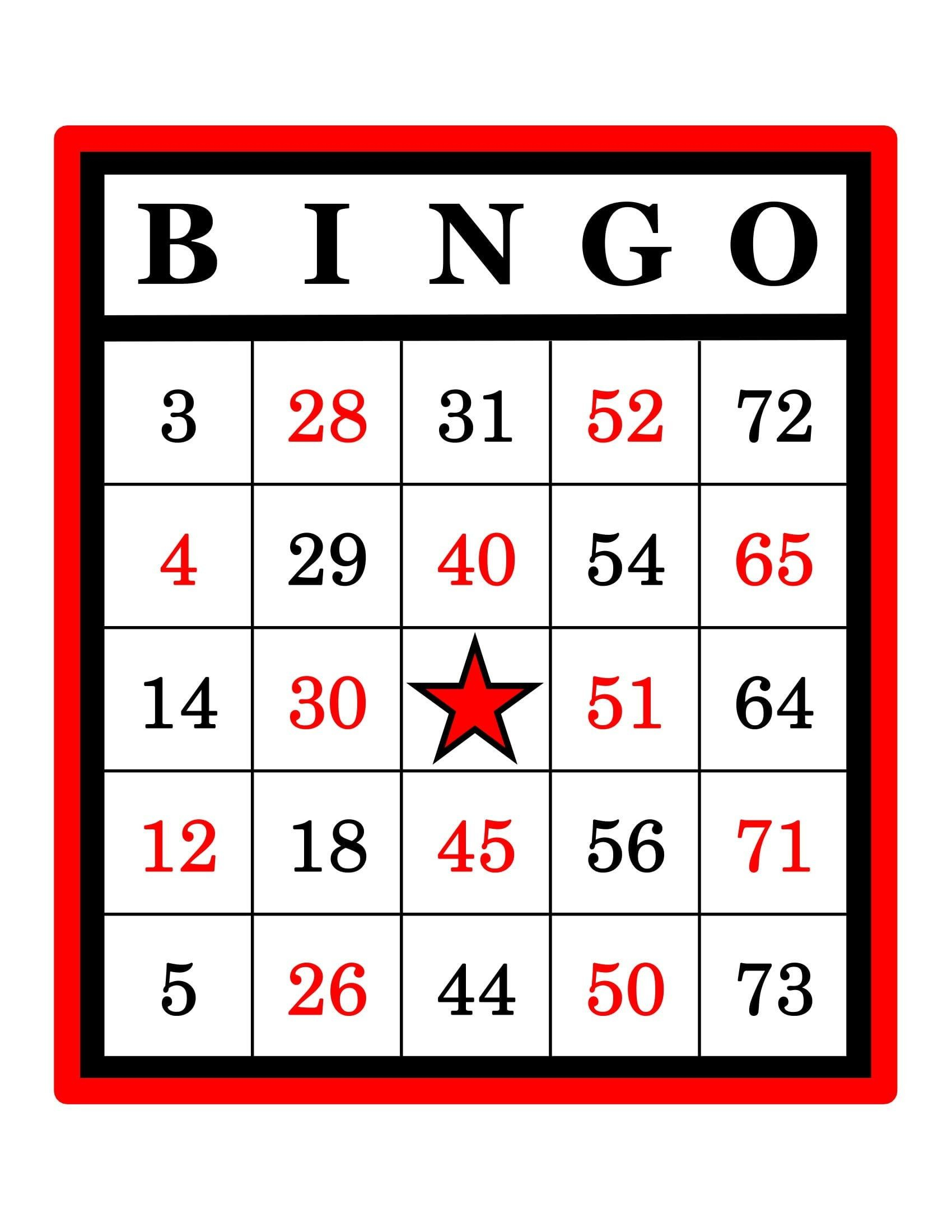 Pin On Printable Bingo Cards