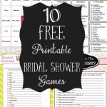 10 FREE Printable Bridal Shower Games