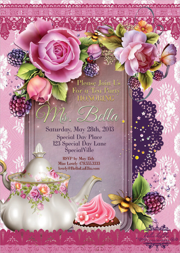 11 Tea Party Invitation Templates To Download Sample 