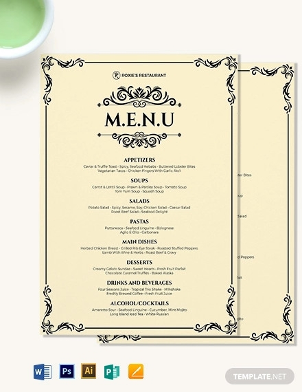 22 Best Dinner Menu Examples Templates Download Now 