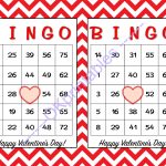 30 Happy Valentines Day Bingo Cards By Okprintables On