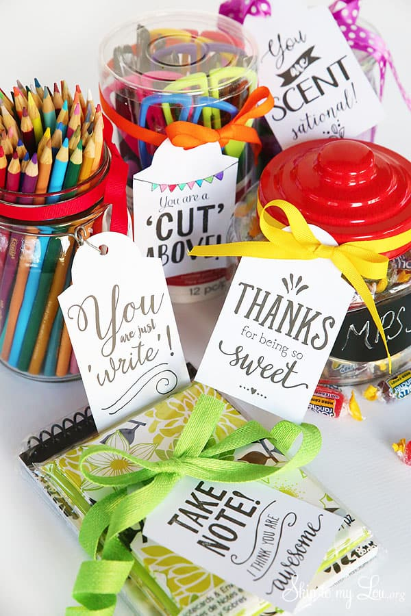 Cutest Teacher Gifts Ideas With FREE Printable Gift Tags