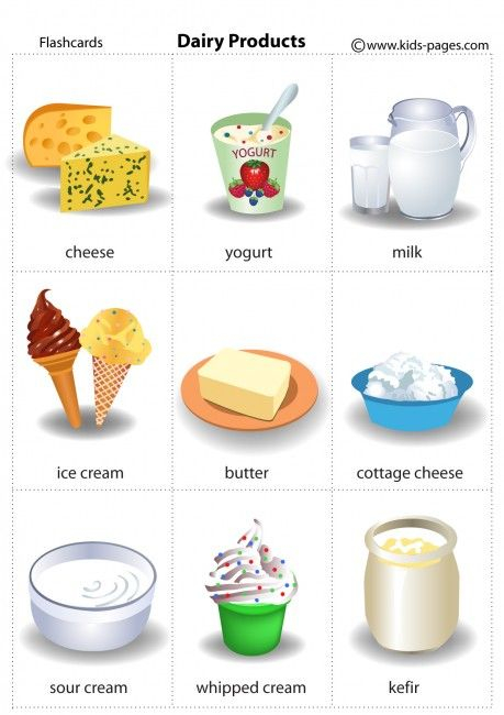 Dairy Products Flashcard Food Flashcards Flashcards No 