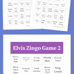 Elvis Zingo Game 2 Bingo Bingo Cards Free Bingo Cards