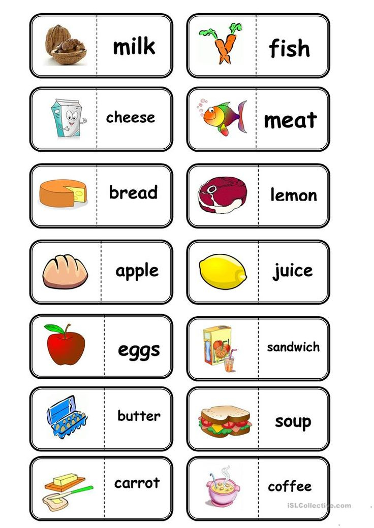 Food Domino Worksheet Free ESL Printable Worksheets 