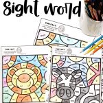 Free Color By Sight Word Animal Themed Editable Activities