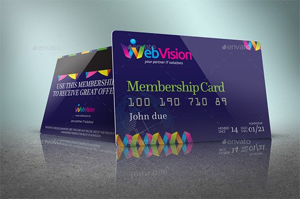 Free Premium Templates Membership Card Card Templates 