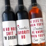 FUNNY CHRISTMAS WINE Labels Christmas Wine Glass Labels Etsy