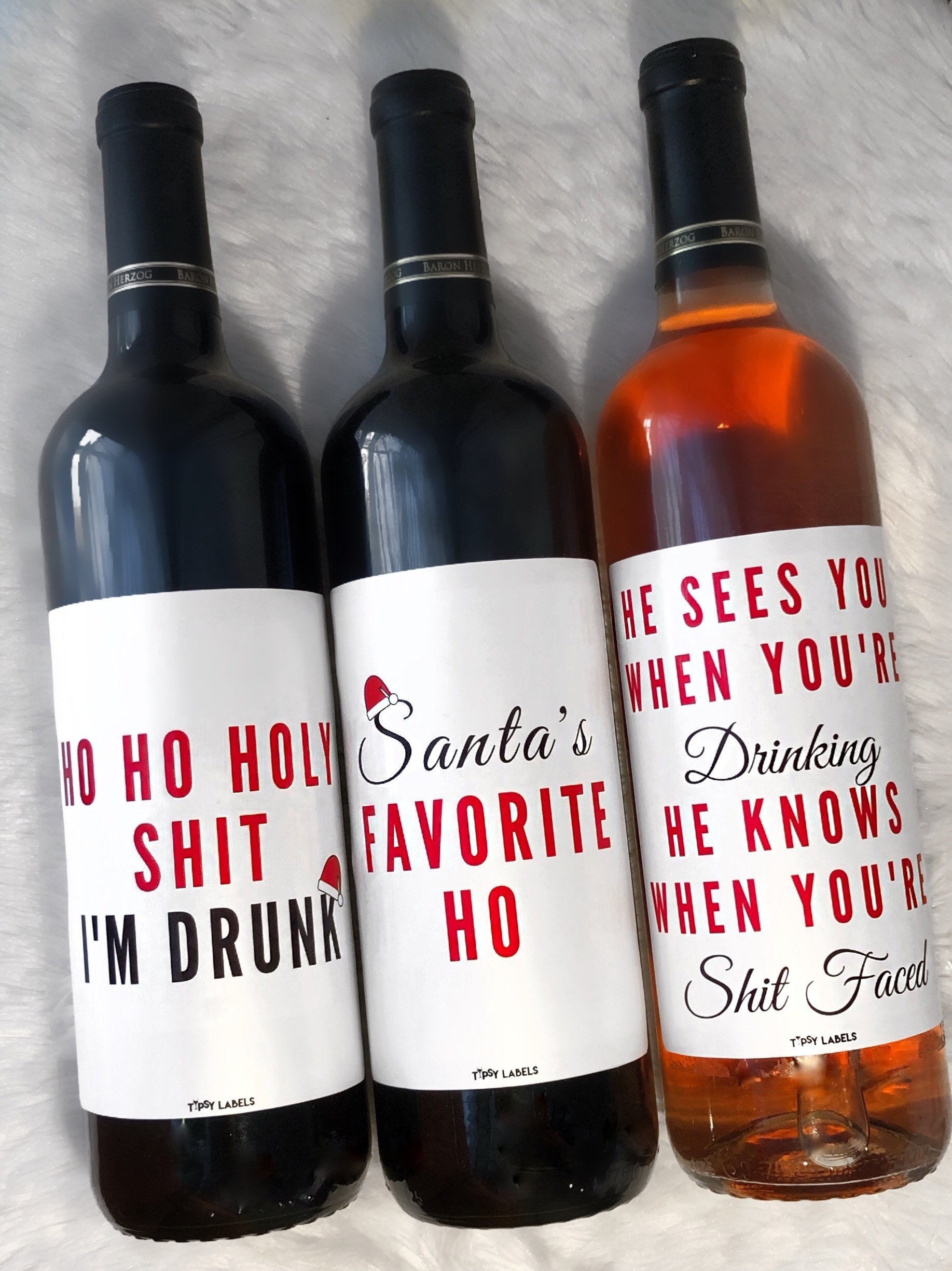 FUNNY CHRISTMAS WINE Labels Christmas Wine Glass Labels Etsy