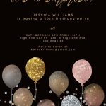 Glitter Balloon Birthday Invitation Template Free