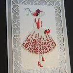 Handmade Card Lady In A Red Dress Birthday Card Any Etsy