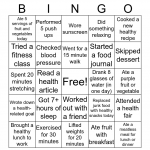 Health And Wellness Bingo Card