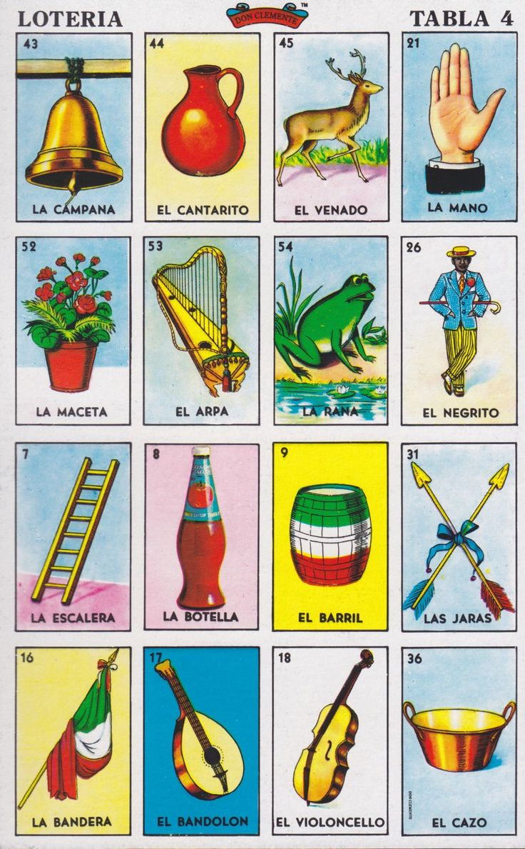 Image Result For Loteria Tabla 4 Loteria Cards Loteria 