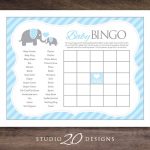 Instant Download Blue Elephant Baby Shower Games Printable