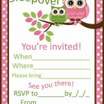 INVITATIONS FOR SLEEPOVER PARTY Sleepover Invitations