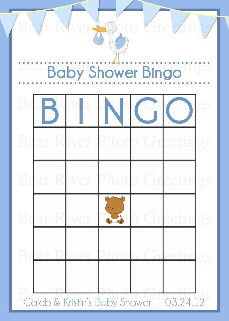 Items Similar To Baby Shower Game BINGO Card Printable 