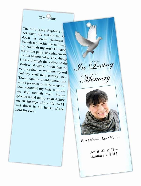 Memorial Service Card Template Free Fresh Obituary 