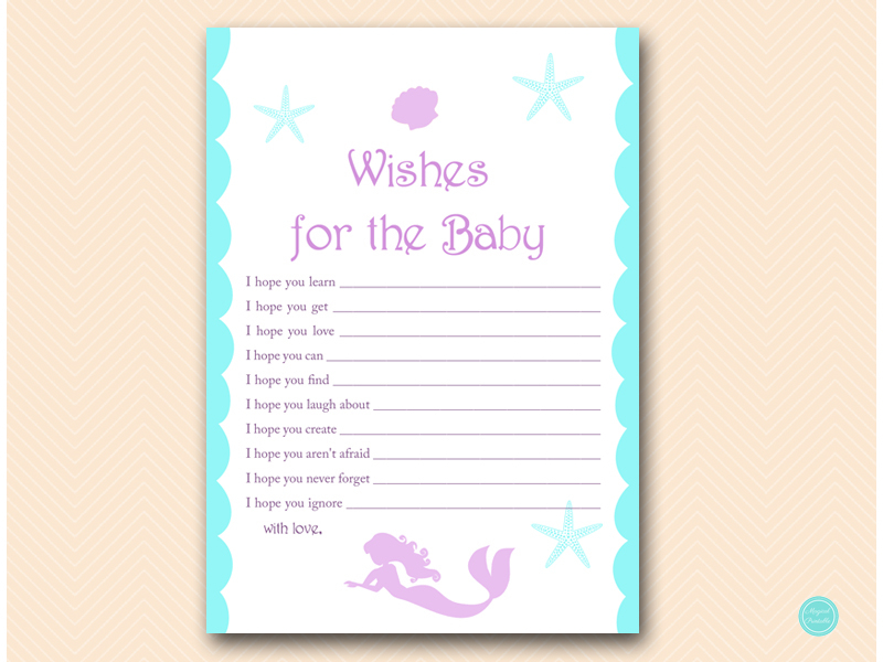 Mermaid Baby Shower Games Magical Printable