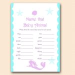 Mermaid Baby Shower Games Magical Printable