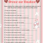 Over Or Under Bridal Shower Game Printables Fun Bridal