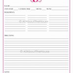 Recipe Book Template Word Fresh Make Your Own Personalised