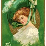 St Patrick s Day Picture Lady With Large Hat The