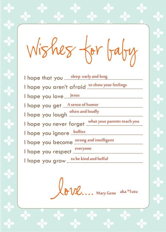 What Messages To Write In A Baby Shower Card Baby 