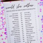 Would She Rather Bridal Shower Game Free Printable