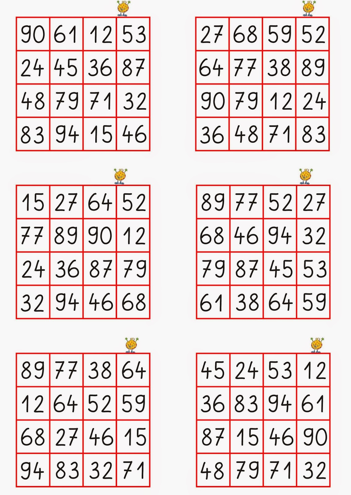 Zahlen Bingo Vorlage Dasbesteonlinecasino