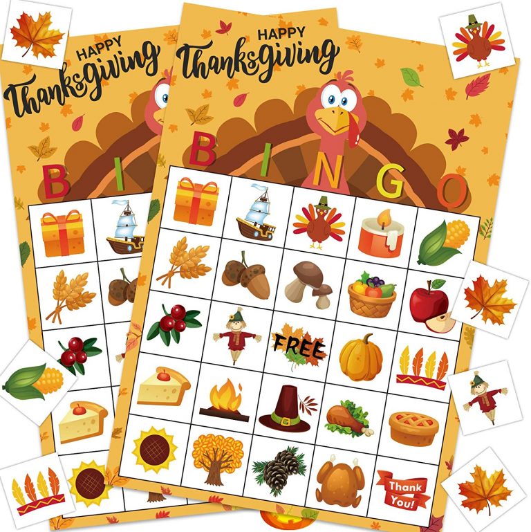 Amazon Thanksgiving Games Thanksgiving Bingo Game