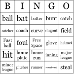 Baseball Bingo Cards