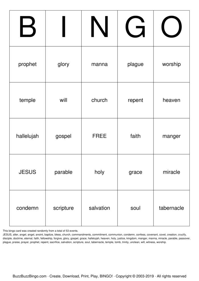 Bible Bingo Cards To Download Print And Customize 