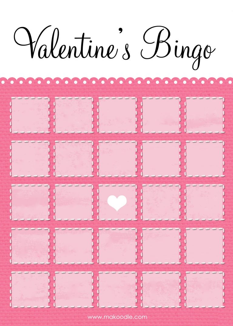 Blank Valentine Bingo Card Google Search Valentine