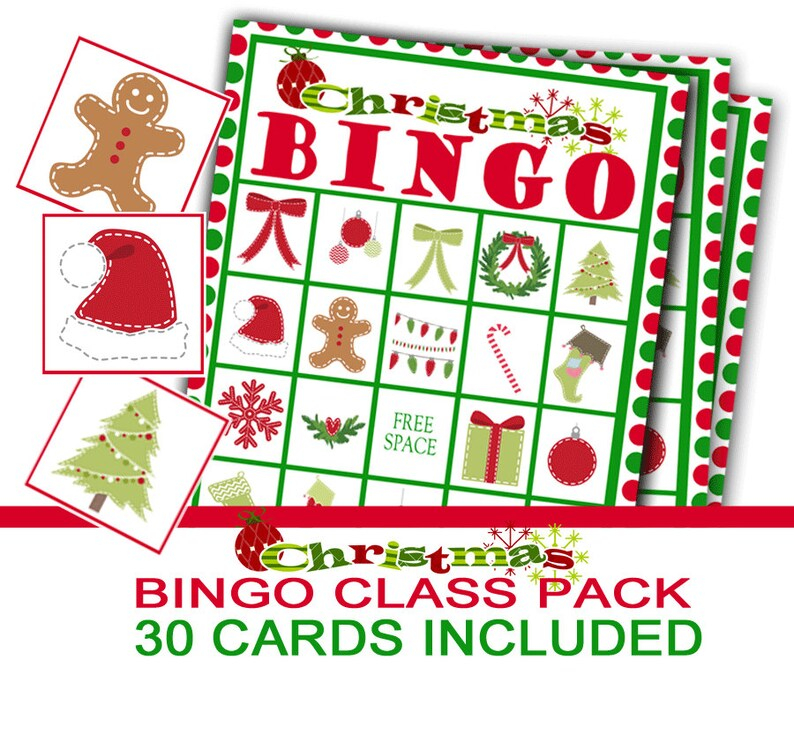 Christmas Party Bingo Game Class Christmas Party Class 