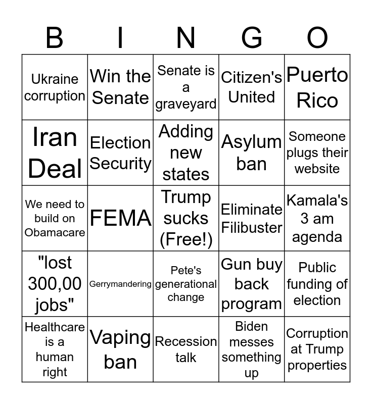 Debate Bingo Cards September 2020 DEBATERAI