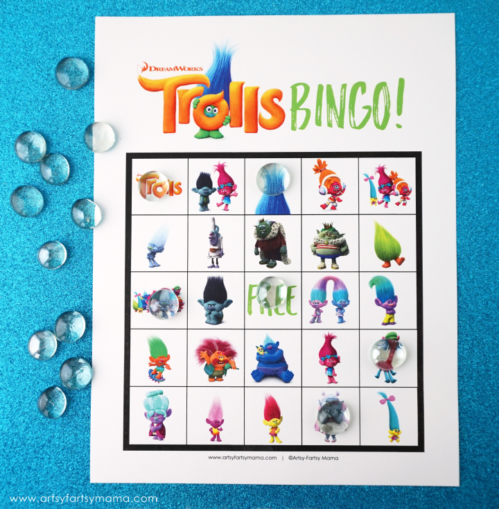 Free Printable Trolls Bingo Artsy fartsy Mama