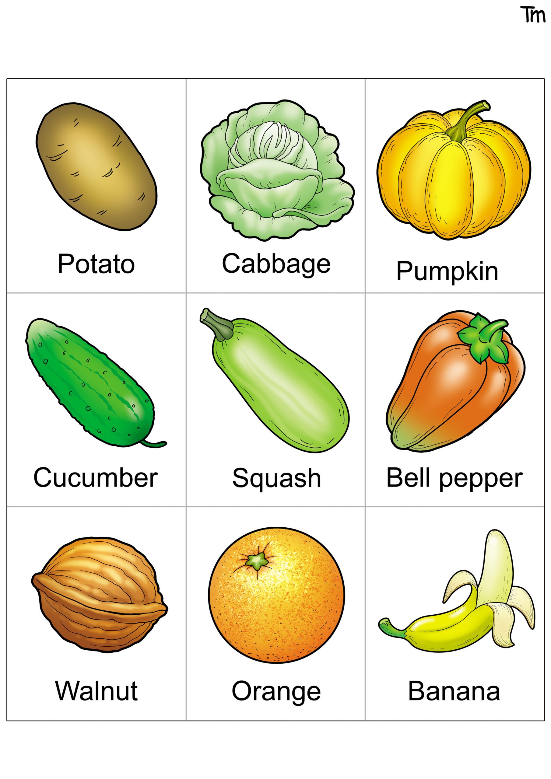 Fruit And Veggie Bingo Game With FREE Bingo Cards 